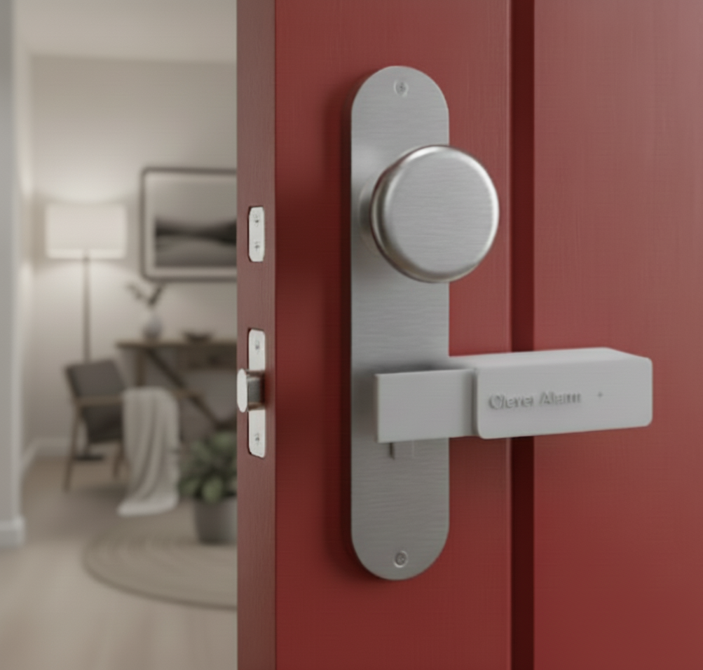 Abgesicherte Wohnungstür mit Cleveralarm