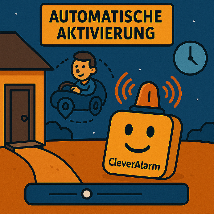 Comic: Uhr & Tagesprofil – der Alarm aktiviert sich automatisch